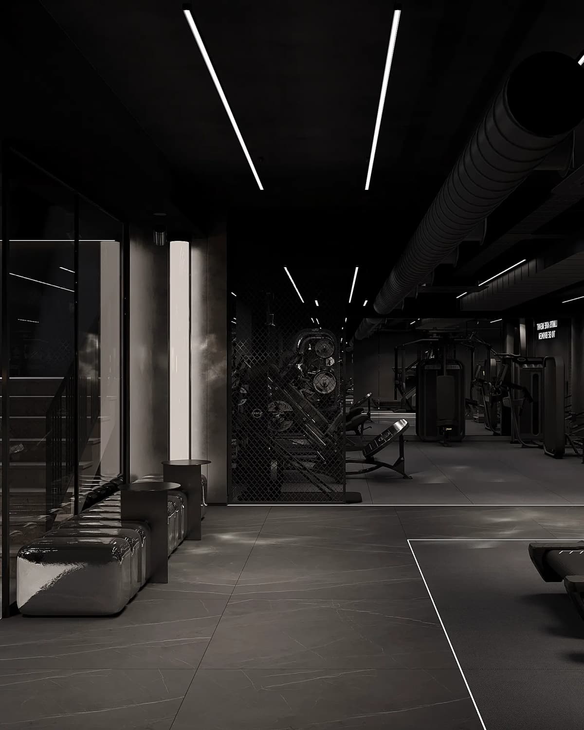 Modern GYM interior design by ROOM25