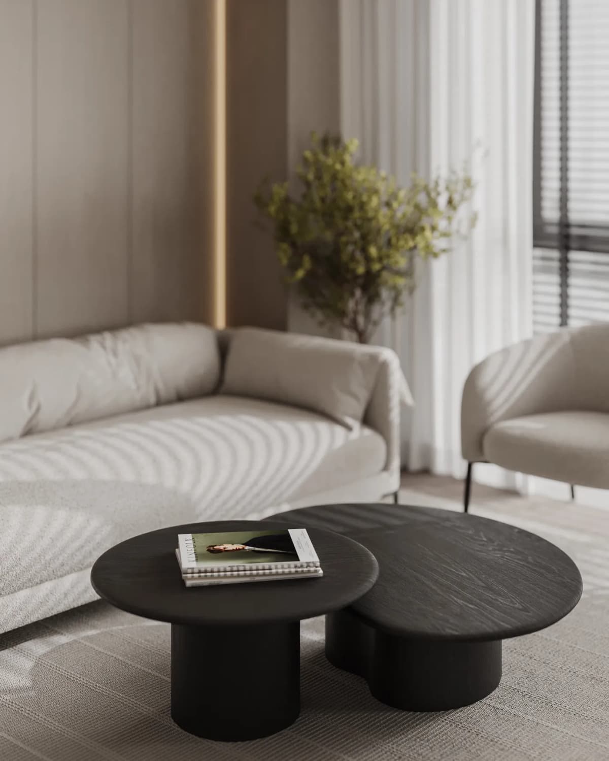 Modern small apartment in light colors on Leningradyan Street, Yerevan, designed by ROOM 25